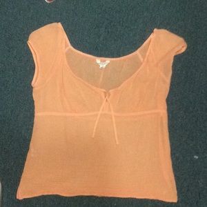 Cute summer, sheer blouse by American Eagle.